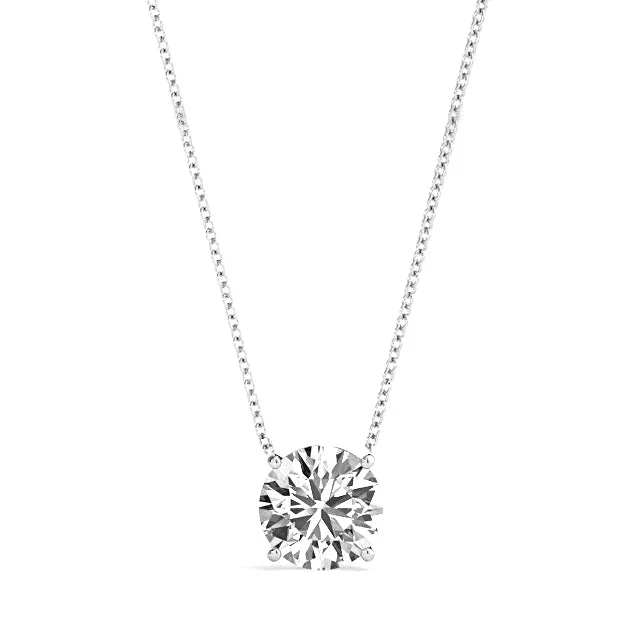 Classic Heart Necklace-1/3 ct. Lab Diamond Solitaire Necklace