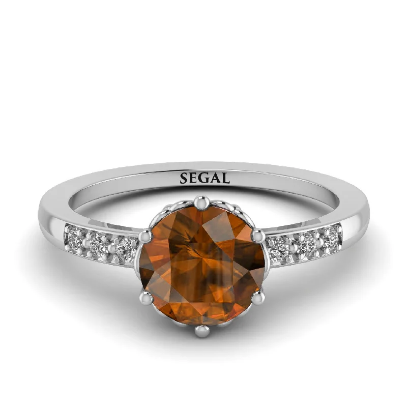 Classic Brown Diamond Vintage Ring - Olivia No. 1103