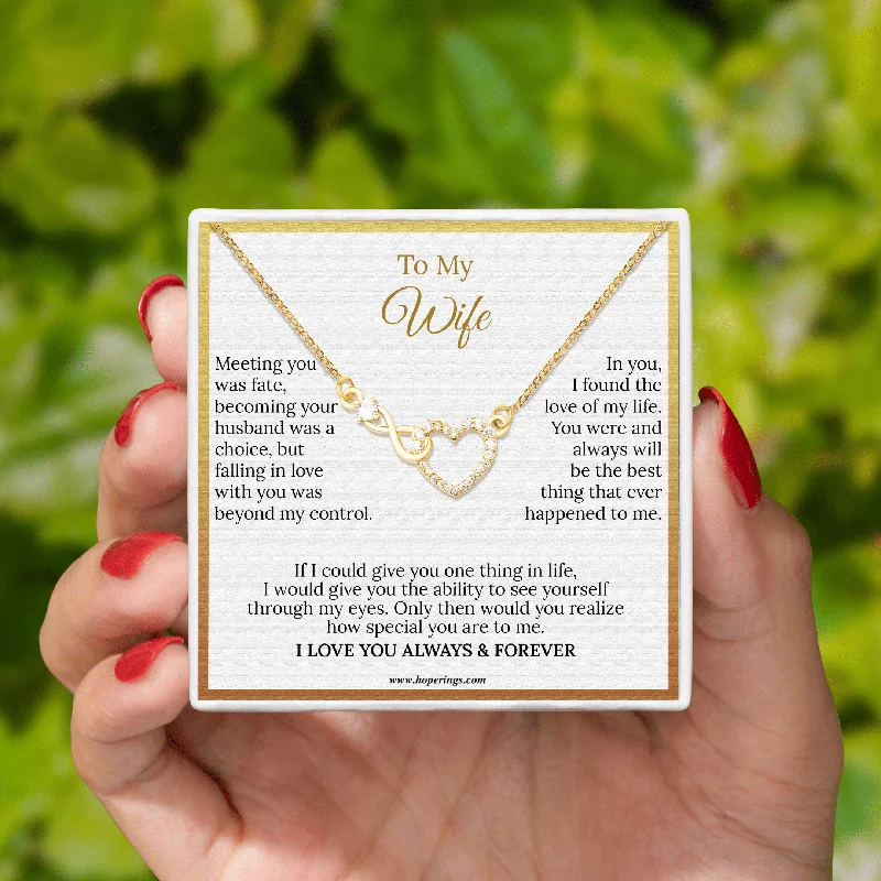 Elegant Gold Necklace-To My Wife - Always & Forever Necklace