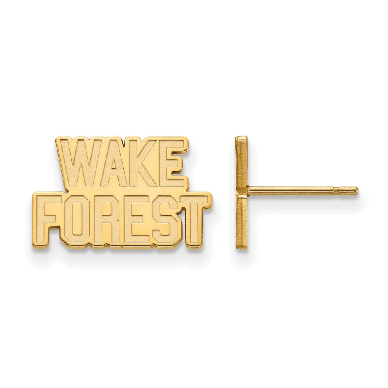 High-Quality Stud Earrings-14k Gold Plated Silver Wake Forest University XS (Tiny) Post Earrings