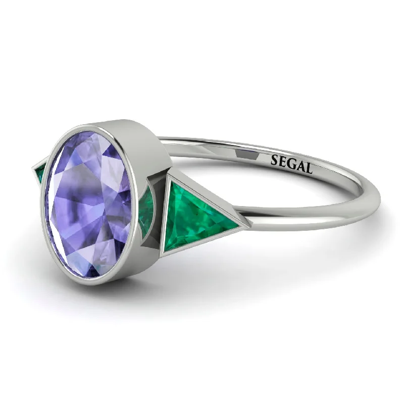 Geometrical Bezel Tanzanite Ring - Trinity No. 206