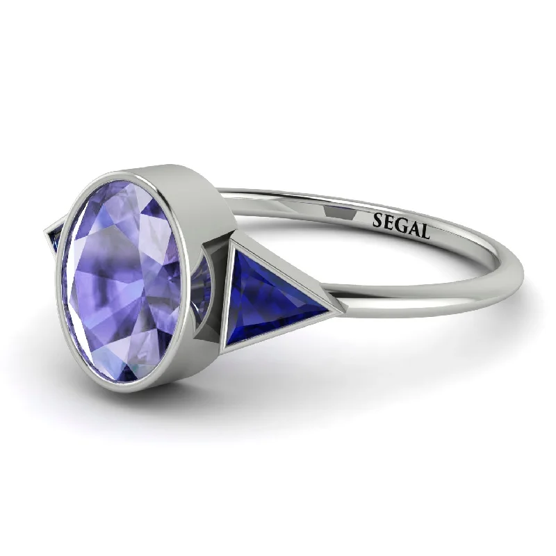 Geometrical Bezel Tanzanite Ring - Trinity No. 215