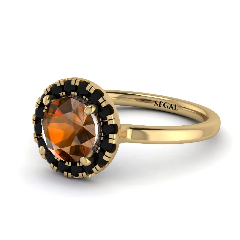 1ct Round Brown Diamond Engagement Ring - Natalia No. 1107