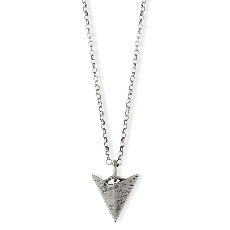 Minimalist Silver Necklace-Spear Necklace