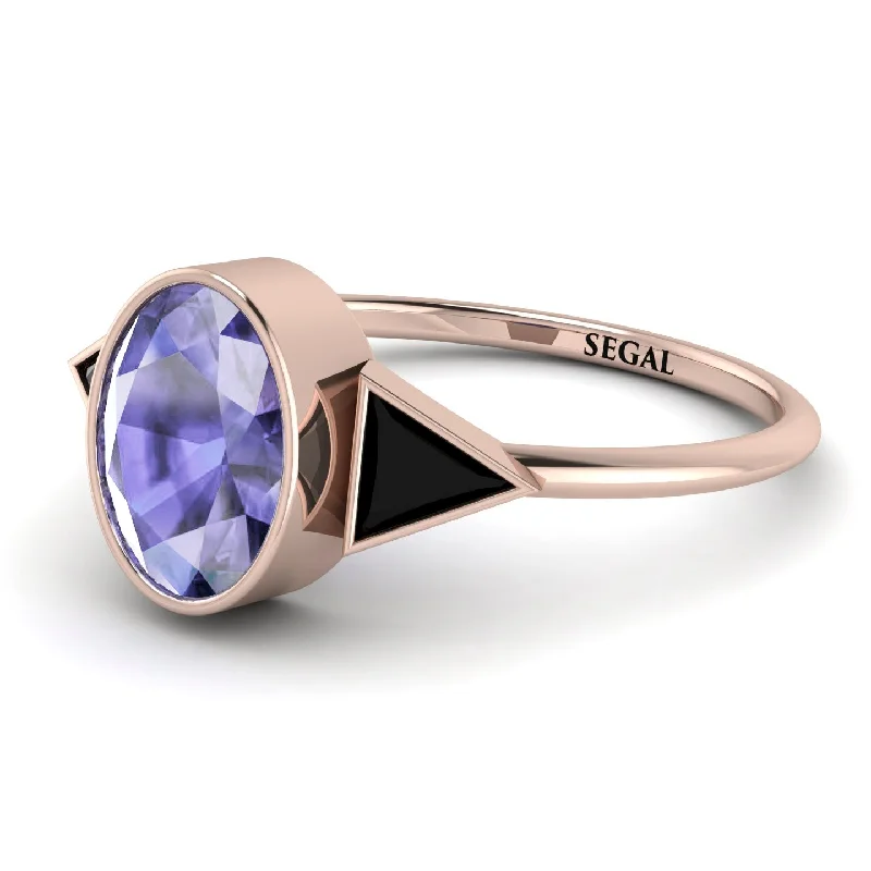 Geometrical Bezel Tanzanite Ring - Trinity No. 208