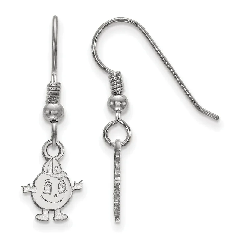 Zodiac Sign Earrings-Sterling Silver Syracuse University XS (Tiny) Dangle Earrings