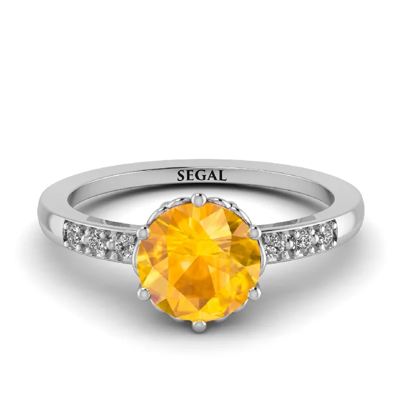 Classic Yellow Diamond Vintage Ring - Olivia No. 1003