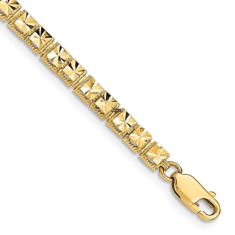 Classic Tennis Bracelets-14K Diamond-Cut Bracelet