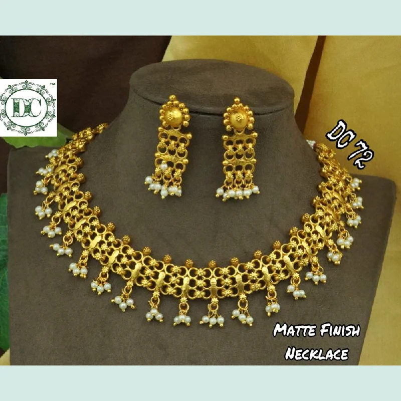 Adjustable Chain Necklace-Diksha Collection Gold Plated Choker Necklace Set