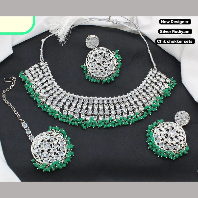 Artistic Necklace for Women-Sai Fashion Silver Plated Necklace Set