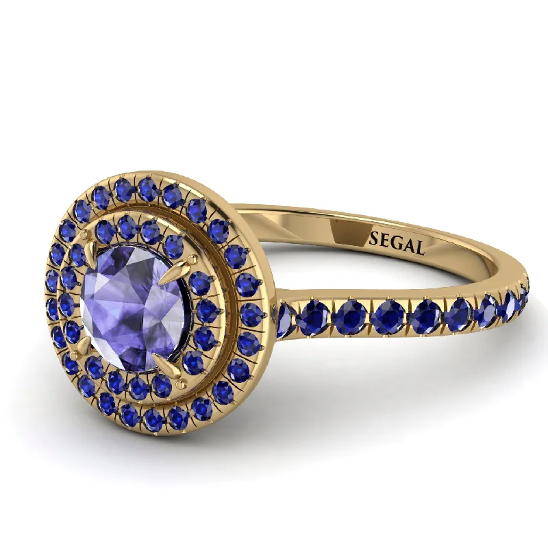 Double Halo Tanzanite Ring - Zoey No. 213