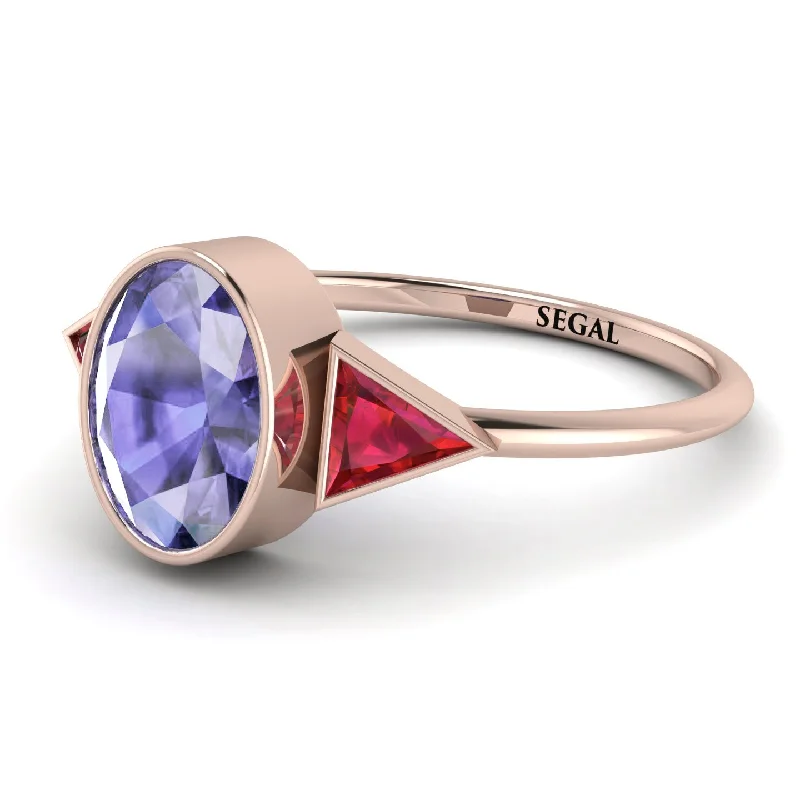 Geometrical Bezel Tanzanite Ring - Trinity No. 211