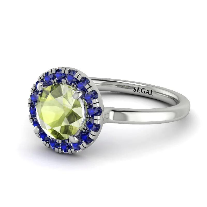 1ct Round Peridot Engagement Ring - Natalia No. 715