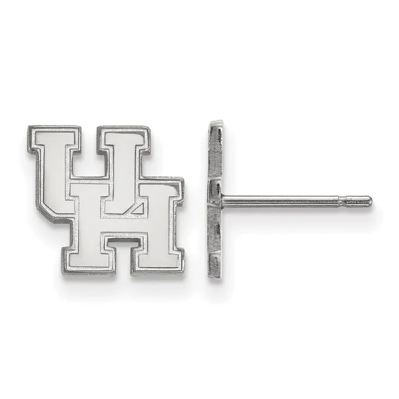 Modern Chain Earrings-14k White Gold University of Houston XS (Tiny) Post Earrings