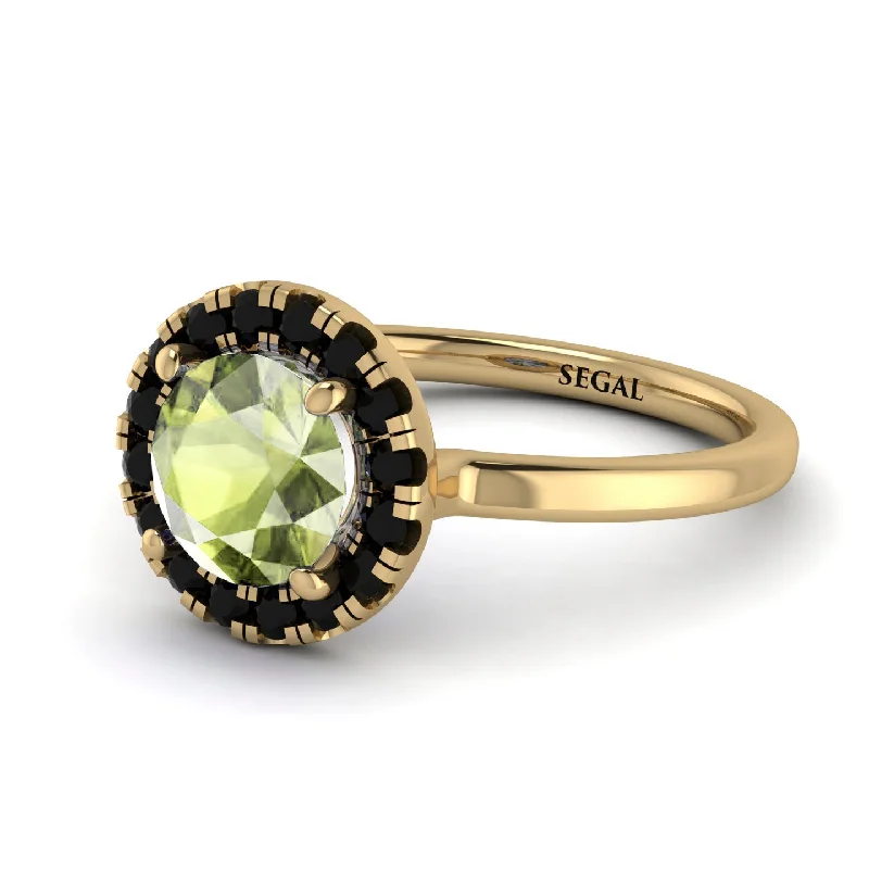 1ct Round Peridot Engagement Ring - Natalia No. 707