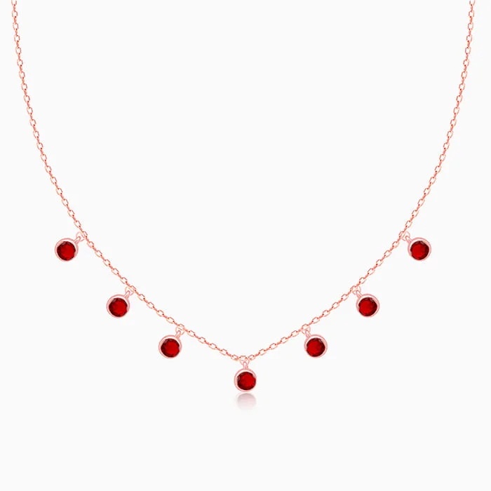 Simple Bar Necklace-Rose Gold Scarlet Necklace