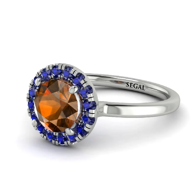 1ct Round Brown Diamond Engagement Ring - Natalia No. 1115